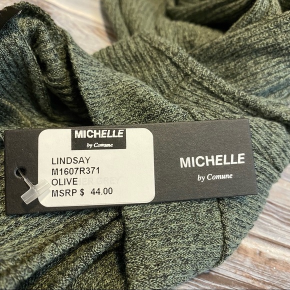 Michelle by Comune Lindsay Mockneck Sleeveless Knit Mini Sweater Dress Green M - Picture 5 of 8